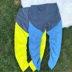 Zyia Active Neon Parallel Luxe Hi-Rise 7/8 scrunch Leggings 16/18 bundle